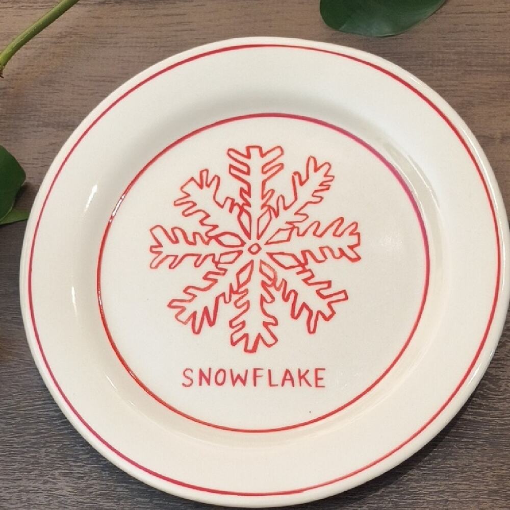 Anthropologie, Molly Hatch Snowflake Plate 8 1/2" New Partial Tags